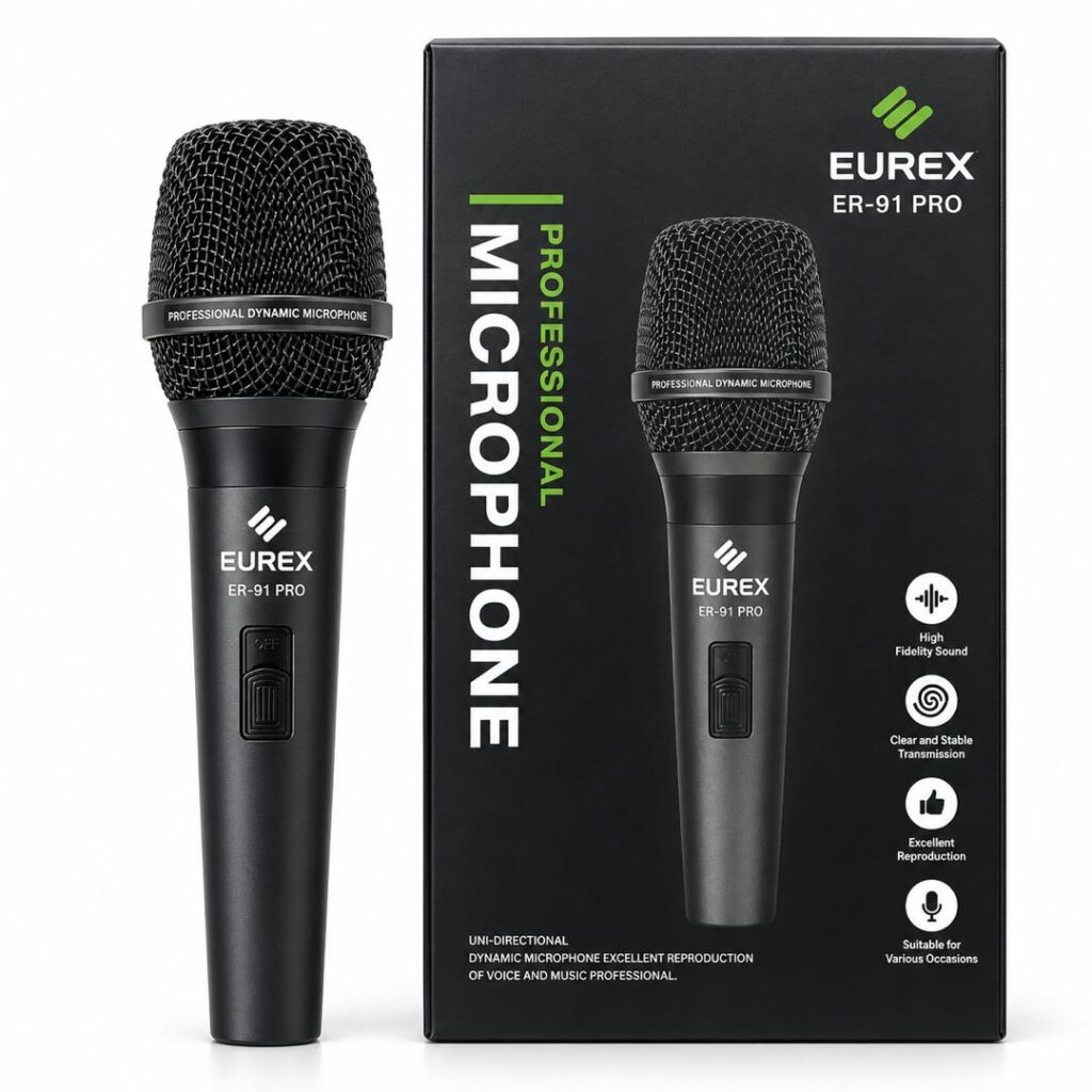 Microphone ER-91 PRO EUREX, finition noire